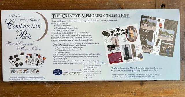 Paquete combinado de música y teatro de la colección Creative Memories 2001 banda escolar