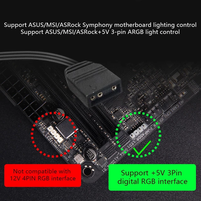 RGB CONNECTOR VERLÄNGERUNGSKABEL für Giga/Microstar/A-sus Motherboard ...