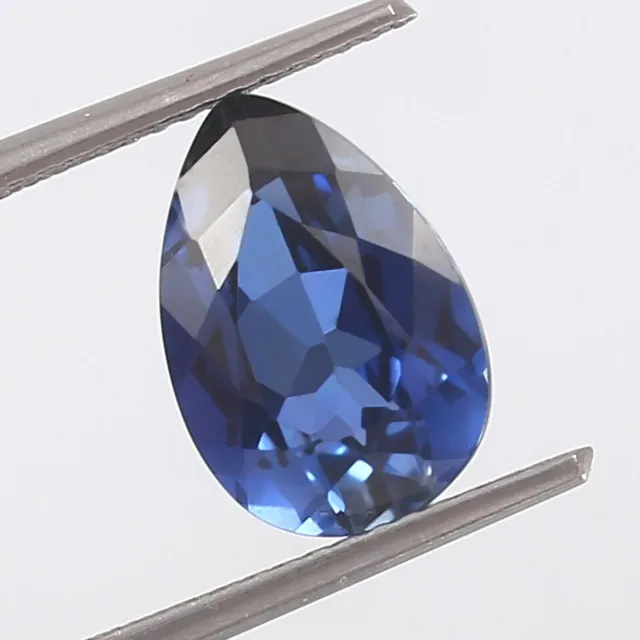 AAA Naturel sans Défaut Ceylan Bleu Saphir Desseré Poire Gemme Coupe 4.41 CT