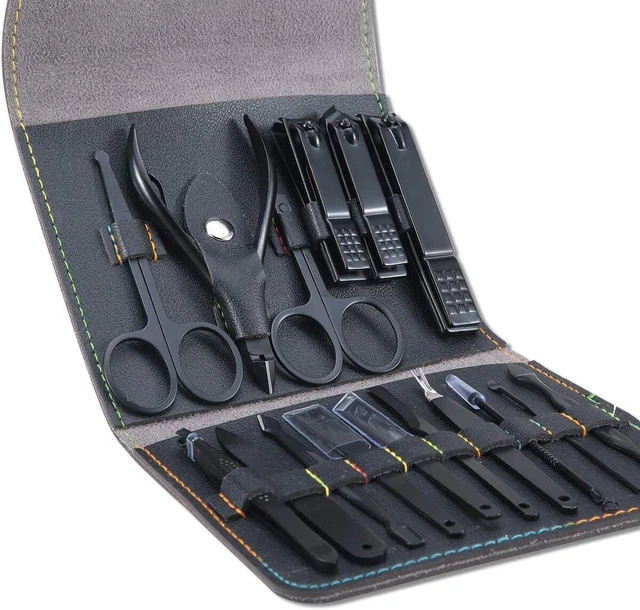 Tagliaunghie Set Professionale Strumenti per Manicure e Pedicure 16 pz