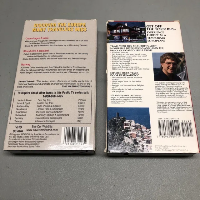 VHS Lot of Travels in Europe With Rick Steves Through The Back Door Scandinavia 2