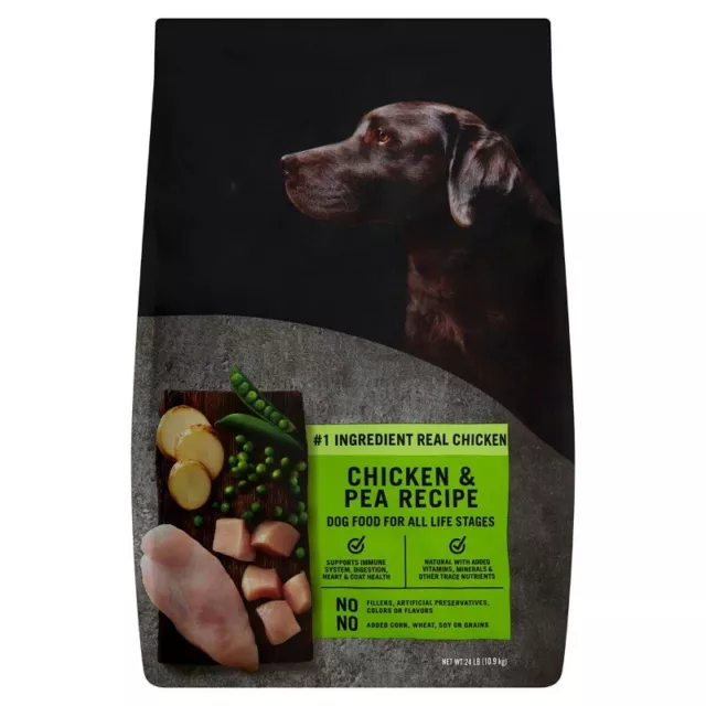 Chicken & Pea Recipe Dry Dog Food, Grain-Free, 24 lbs