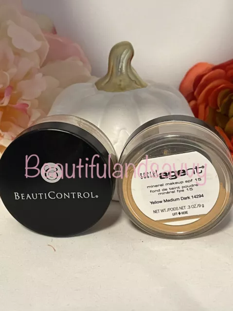 Beauticontrol Secret Agent Mineral Makeup SPF 15-Yellow Medium Dark-Y4 *Lot of 2