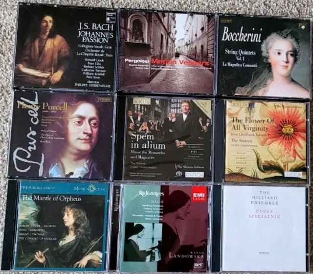 Classical Baroque & Early Music CDs X 9 (13 Discs) Job Lot Bundle