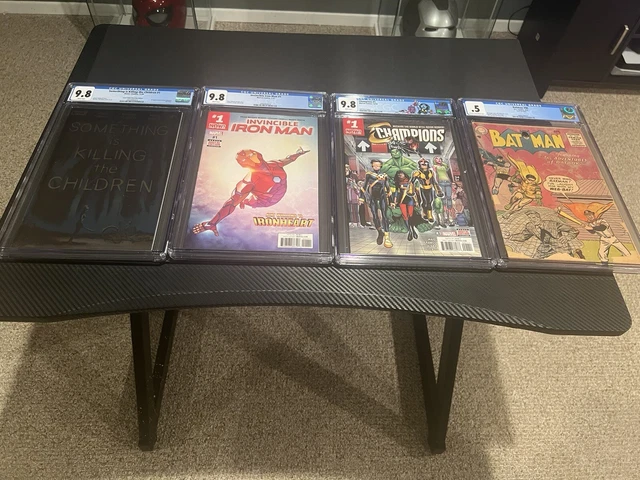 4x CGC Comic Lot: Batman #90 (1955), Champions #1, Invincible Iron man #1, SIKTC