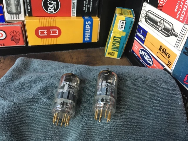 NOS PQ 7308 Amperex Pair