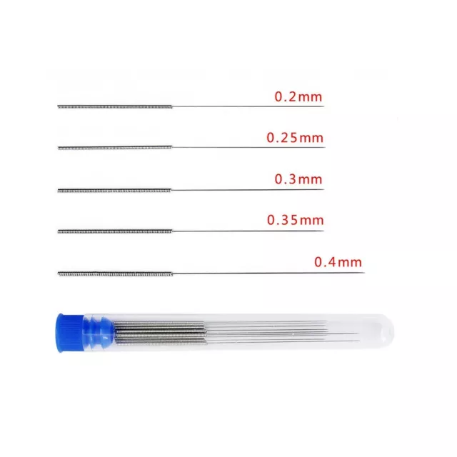 Brand New Cleaning Needle 0.2/0.25/0.3/0.35/0.4mm Clean Clogged Nozzles 3