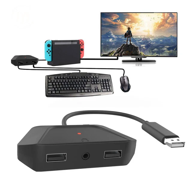 Gamepad Controller Converter Game Keyboard Mouse Adapter With audio port For PC
