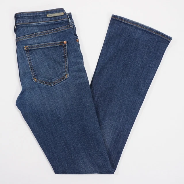 Pilcro & The Letter Press Stet Fit Boot Cut Jeans Womens 26 Blue Dark Wash 28X32