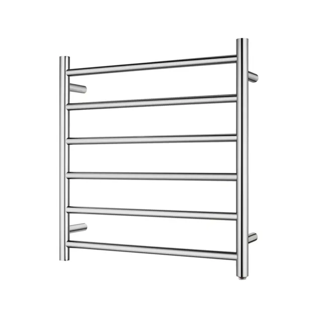 ACA Electric Heated Towel Rail Warmer Rack Round / Square 6 Bars Stainless Steel