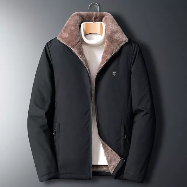 Fashion Men Winter Warm Thick Fleece Jacket Windproof Coat Outwear Outdoor Tops