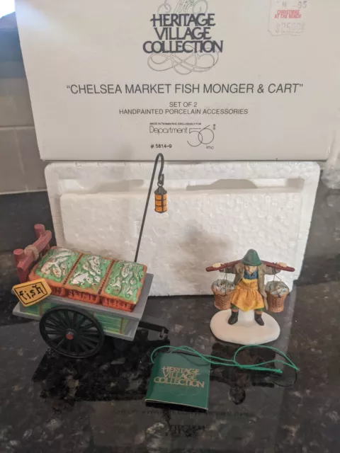 DEPT 56 1993 Chelsea Market Fish Monger & Cart Heritage Dickens #58149 ...