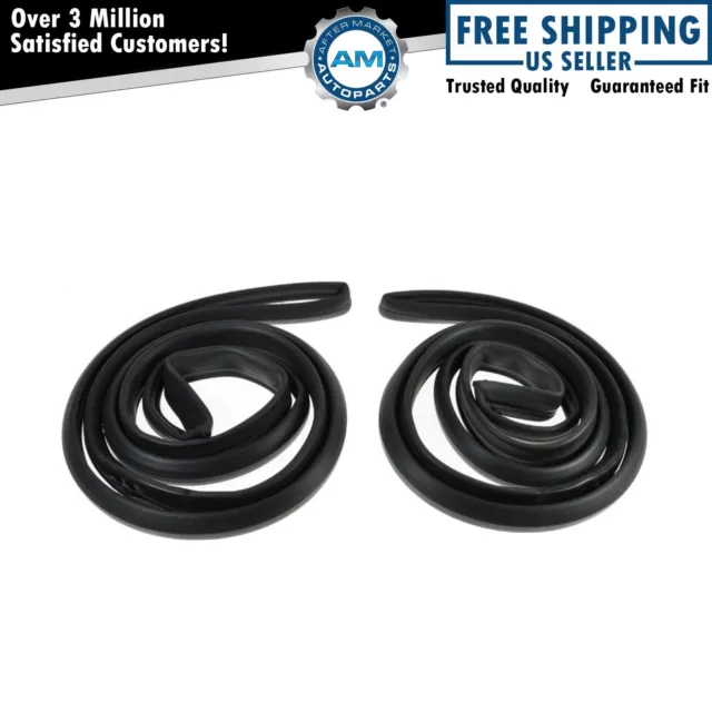 Front Door Seals Rubber Weatherstrip Pair Set for Pontiac Buick Chevy