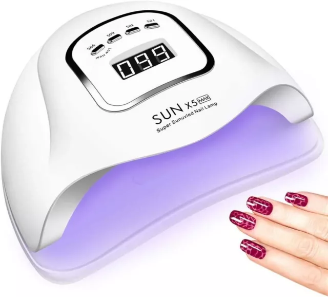 280W Nail Lamp LED UV Tool  Polish Dryer Gel Acrylic Curing Lights