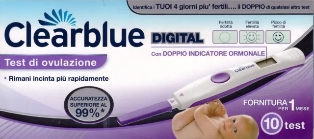CLEARBLUE test digitale per ovulazione AVANZATO (10 test)