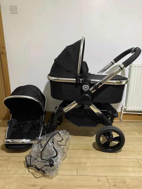 ICandy Peach Two In One Pushchair, Buggy, Pram In Black Colour
