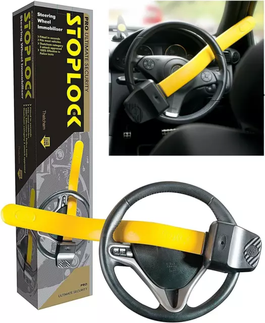 Stoplock Steering Wheel Immobiliser Lock Pro Maximum Security Clamp Anti Theft