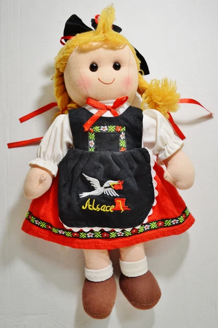 Rare poupée de chiffon PAULINE de BELLA 55cm de 1978 à