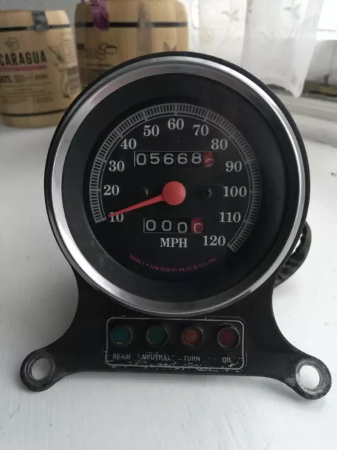 Harley Davidson sportster speedometer with mount .