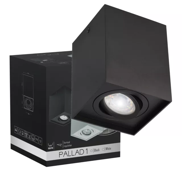 Spot de plafond Plafonnier LED PALLAD 1 Noir GU10 IP20 EDO SOLUTIONS