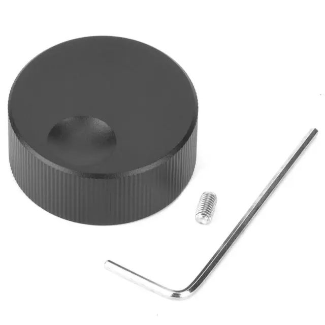 Volume Control Black Frosted  Aluminum Knob for 6mm Potentiometer 32x13mm