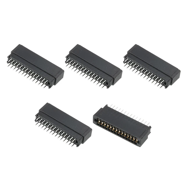 Scheda Bordo Connettore Nero Presa Destra Angolo 28 Pin 2.54mm Passo 5pz