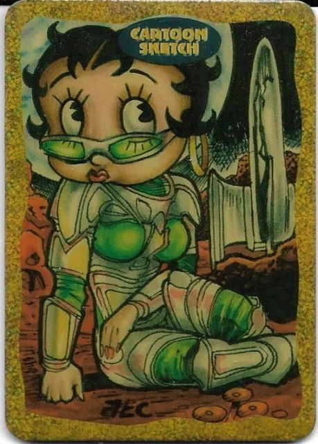 Betty Boop - 2010 Breygent Cartoon Sketch Art Metallogloss Card #1 - Free Ship