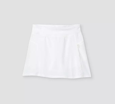 NWT All in Motion Girls Stretch Woven Performance Skort X-Small True White