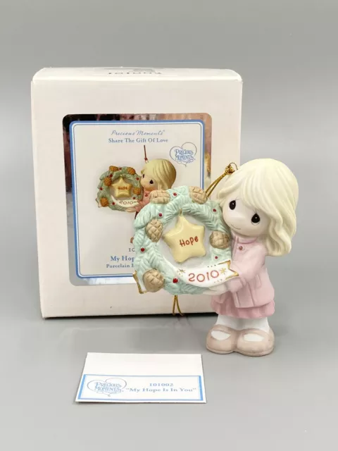 Precious Moments 2010 Dated Figurine My Hope Is In You W/ Box