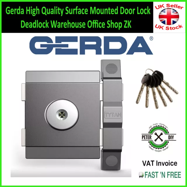 Gerda High Quality Surface Mounted Door Lock Deadlock Warehouse Office Shop ZK