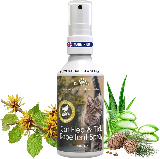 Image showcasing ECO CAT FLEA Treatment Tick Lice Mite Control Spray Kill Fleas And Eggs ...