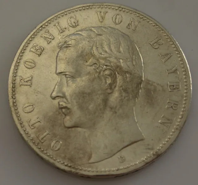 5 Mark Otto König 1908 D Von Bayern  Münze Silber . 3