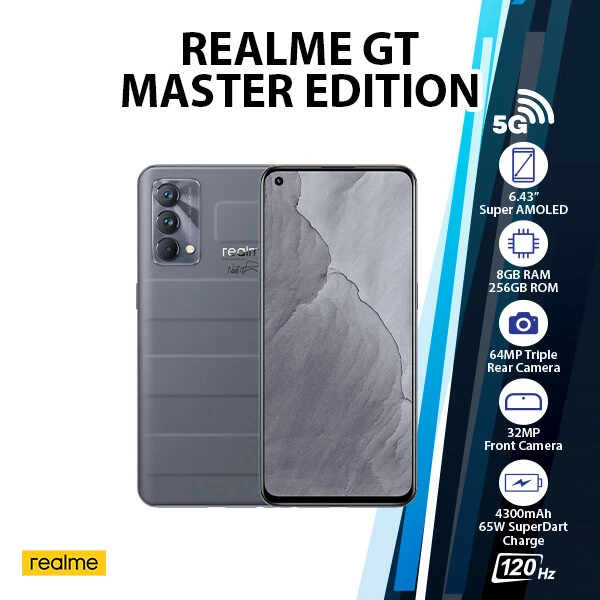 REALME GT MASTER 5G 8GB+256GB Dual SIM Android Mobile Phone GREY (New ...