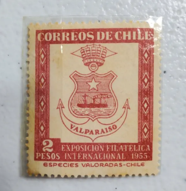 Correos De Chile  Especies Valoraadas 2 Pesos Postage Stamp 06/260