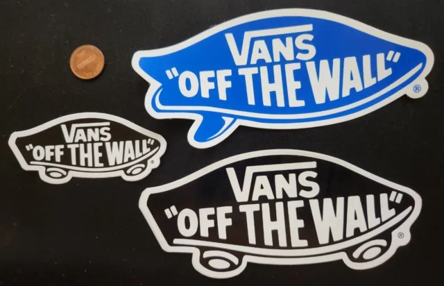 VANS surf snowboard skateboard BMX promo 3 sticker set Flawless NEW old stock