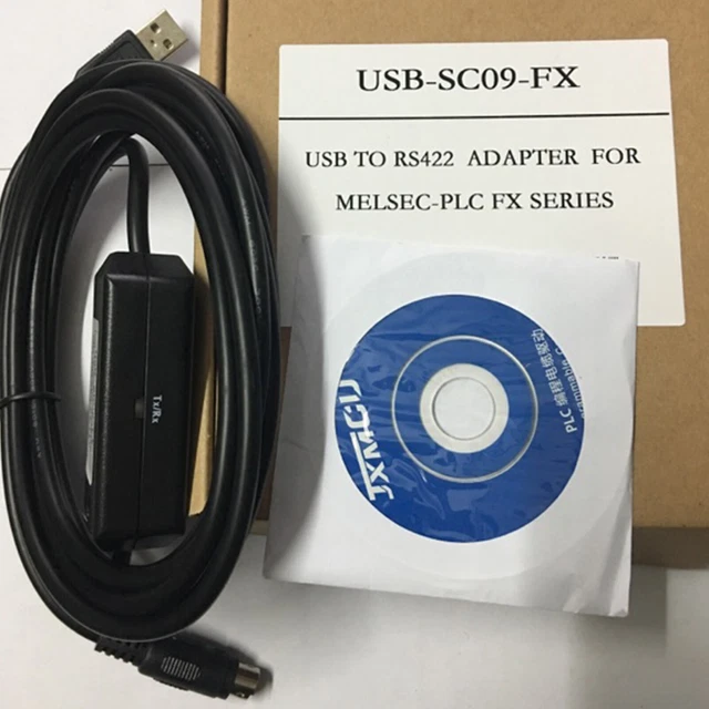 PLC PROGRAMMING CABLE USB-SC09-FX USB To RS422 Adapter for Mitsubishi ...