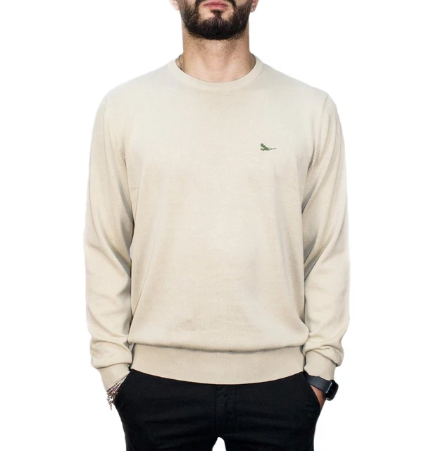 Maglione uomo estivo primaverile leggero cotone girocollo cardigan slim fit RDV
