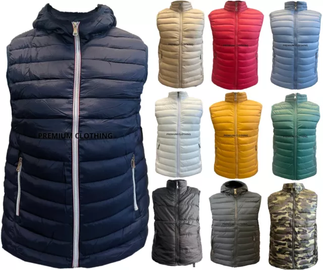 Mens EX STORE Sleeveless GILETS Body Warmer Puffer Quilted Padded Bomber Jackets