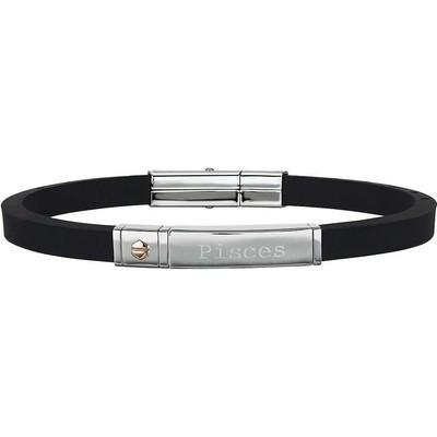 Breil Bracciale Uomo BREIL BLACK DIAMOND TJ2402 Silicone Grigio Diamante Nero 