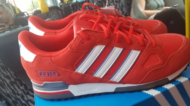 Adidas ZX 750 Originals -ID7597- rot-weiss Gr. 48 2/3 NEU OVP TOPRARITÄT