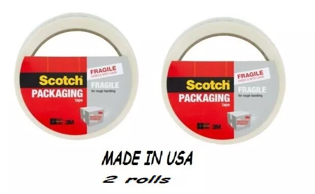 Fragile Marking Tape Handle w/ Care Shipping Packing 1.88”  Scotch (2 rolls )