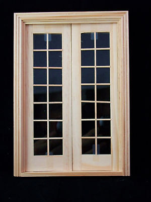 Door -Double French - wooden dollhouse miniature  6011 1/12 scale Houseworks