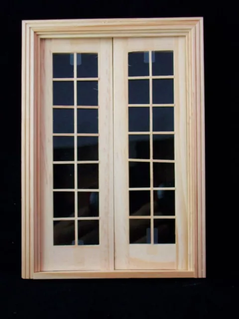 Door -Double French - wooden dollhouse miniature  6011 1/12 scale Houseworks