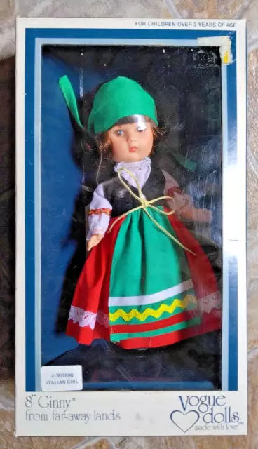 Vogue Dolls #301890 Italian Girl in Box 8" Ginny From Far Away Lands - Vintage!