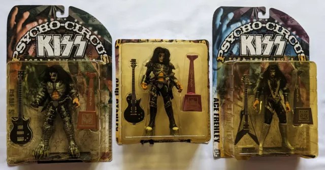 Set Of 3 Kiss Psycho Circus Tour Edition Figurines