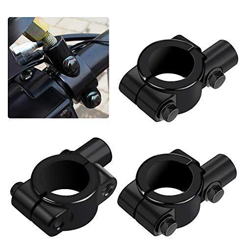 Support de Rétroviseur de Moto 3 Pcs Fixation des Miroirs de Guidon avec Inte...