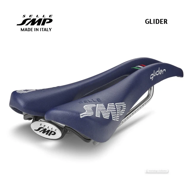 NEW Selle SMP GLIDER Saddle : BLUE - MADE IN iTALY!