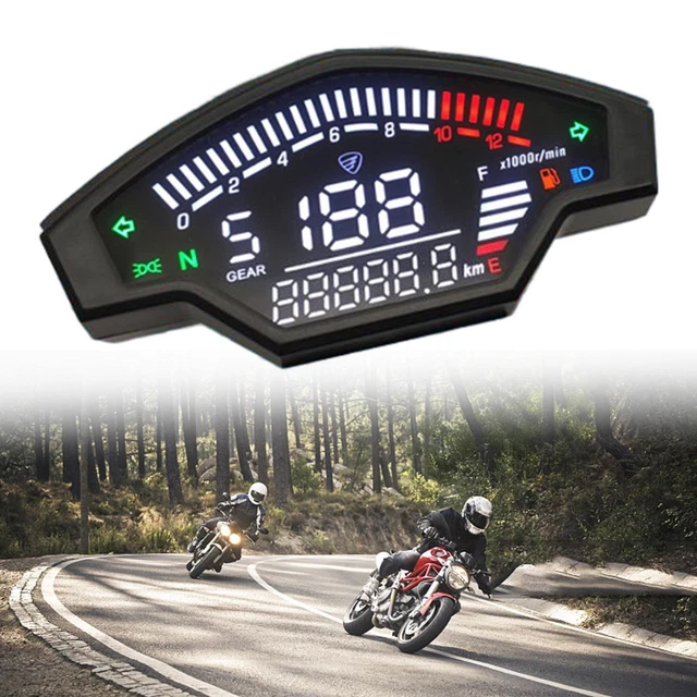 Tachymètre Numérique LED Pour Moto, Tracteur, Bateau - Compteur De Vitesse Et Kilométrage - Étanche