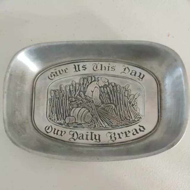 Wilton Armetale "Give Us This Day, Our Daily Bread" Plate