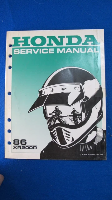 Honda 1986 XR200R Factory Service Manual  U2
